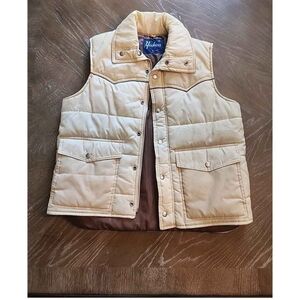 Vintage Western Style Yukon Women's Cream Puffer Vest